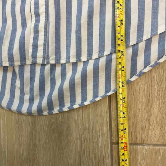 Vintage Duck Head Mens XL Striped Button Down Shirt Blue White Cotton USA - Picture 5 of 9